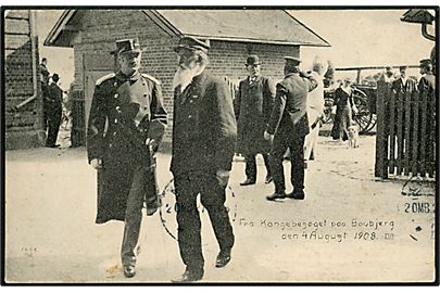 Bovbjerg, Fr. VIII og fyrmester under kongebesøg d. 4.8.1908. W. Søgaard u/no.