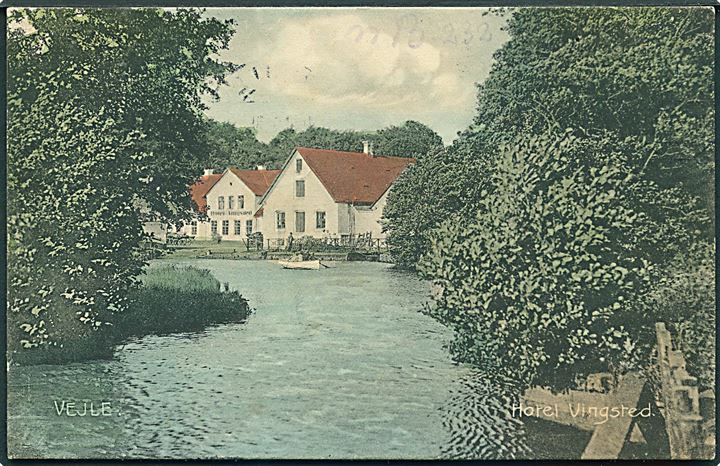 Hotel Vingsted, Vejle. Hvidehus Boglade no. 6584. (Afrevet mærke). 