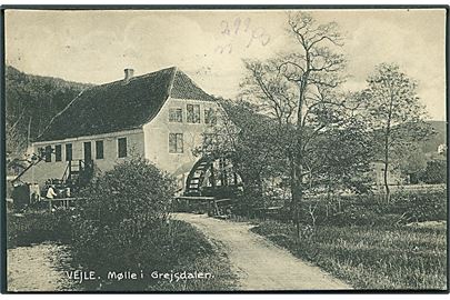 Mølle i Grejsdalen. Hvidehus Boglades Forlag no. 22053.  (Afrevet mærke). 