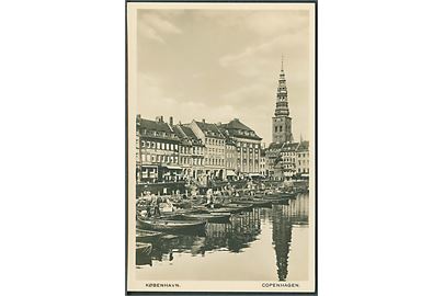 Kanalen ved Gammel Strand, København. Grønlunds Kortforlag no. 308. Fotokort. 