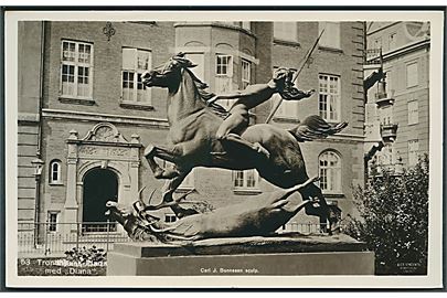 Trondhjems plads med Diana, København. Carl J. Bonnesen Sculp. Alex Vincents Kunstforlag, Orano no. 53. Fotokort. 