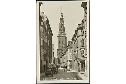 Admiralgade med Nicolaj Spir, København. Stenders no. 445. Fotokort. 