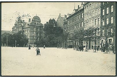 Dannerhuset, set fra Gyldenløvesgade med Nansensgade til højre. Anvendt i København. U/no. 