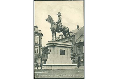 Chr. IX Rytterstatue, Sveitzerpladsen i Slagelse. K. Skaarup no. 22331. 