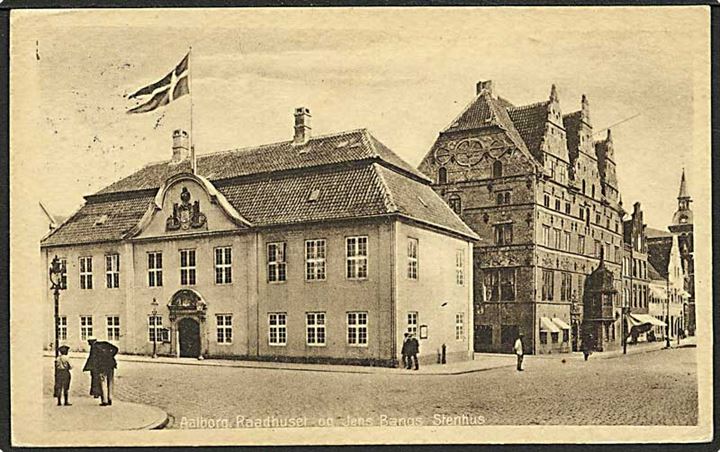 Aalborg Raadhus og Jens Bangs Stenhus. Stenders No. 40041