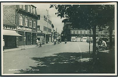 Rønne Torv, Bornholm. Alex Vincents no. 2. Fotokort. 