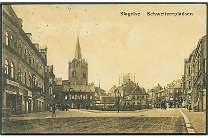 Slagelse, Schwitzerpladsen. No. 6. (Lidt løs i papiret). 