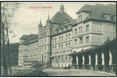 Vejlefjords Sanatorium. Warburgs Kunstforlag no. 4222. (Lille hak i siden). 