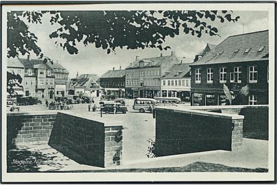 Slagelse, Nysted med busser & biler. Stenders, Slagelse no. 224. 