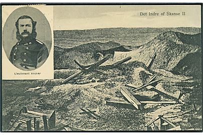 Krigen 1864. Lieutnant Ancker og det indre af Skanse II. J. Boisen no. 43.