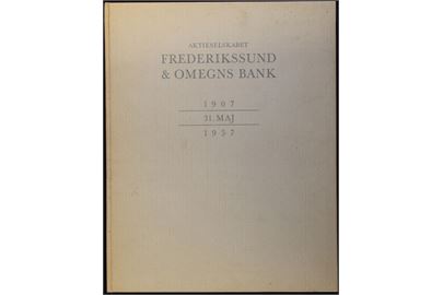 Aktieselskabet Frederikssund & Omegns Bank - i anledning af dens 50 års beståen et lidet skrift om banken, byen og dens omegn af S. Brink. 52 sider + bilag og kort.