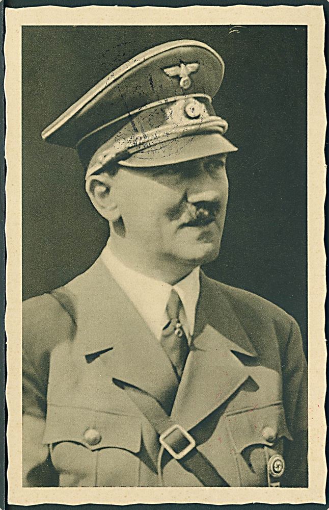 Der Führer Adolf Hitler O Struck u no Uadresseret kort med