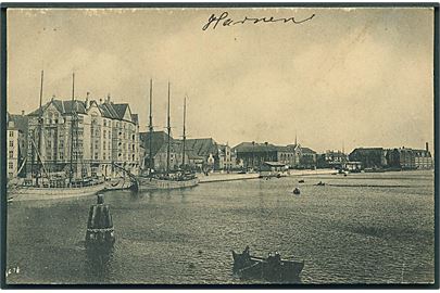 Kjøbenhavn. Parti af havnen set fra Langebro. Rud. M. Bardach no. 676. 