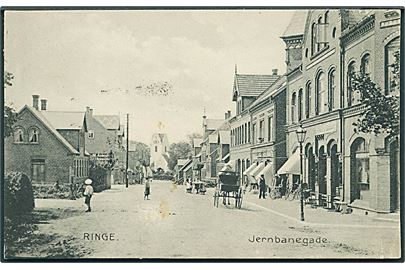 Ringe. Jernbanegade. E. B. Steenstrup no. 12902. 