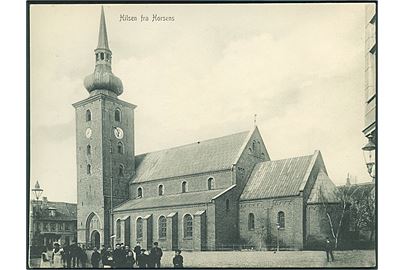 Horsens, Vor Frelsers Kirke. P. Heckscher no. 2341. Stort kort 13½x17½ cm.