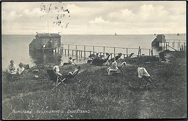 Humlebæk. Hvilehjemmets Badestrand. V. Türck no. 350. 