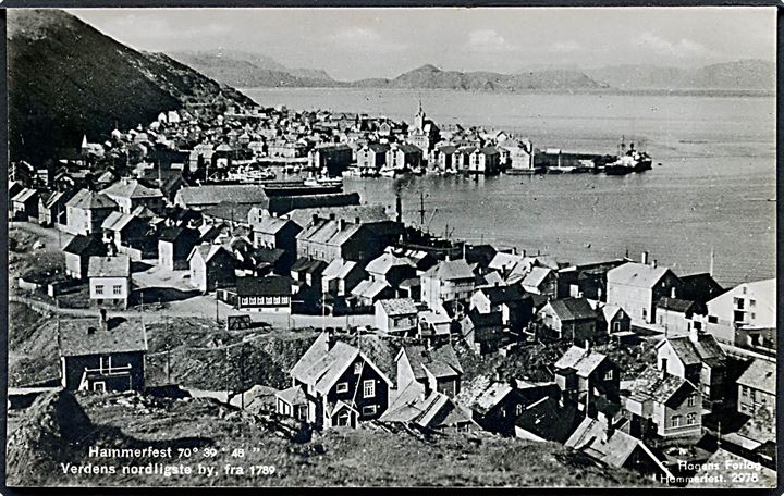 Hammerfest, verdens nordligste by fra 1789. Hagens no. 2978.
