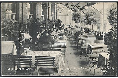 København. Industricafeens Terrasse. Stenders no. 11458. (Afrevet mærke).  