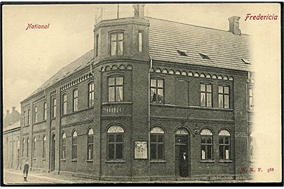 Fredericia, National. Warburgs Kunstforlag no. 588. (1 mærke efter opklæbning). 