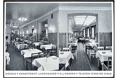 Odense. Konditoriet Lundsgaard. H. J. Hansen. U/no. 