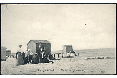 Hornbæk. Nede ved stranden. No. 5543. 