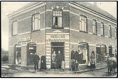 Skelund, S. A. Sørensen nye manufakturforretning. H. Schmidt u/no.