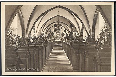 Grevinge Kirke indvendig. Stenders no. 43264. 