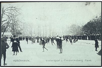 København. Vintersport i Frederiksberg Have. No. 10637. (Skader på adressesiden). 