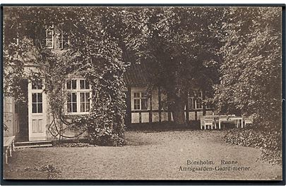 Bornholm. Rønne. Amtsgaarden - Gaardinteriør. Frits Sørensens Boghandel no. 504. 