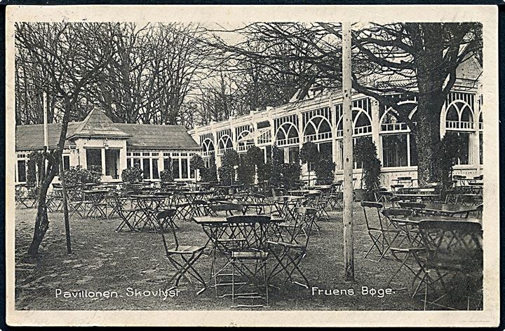 Odense. Fruens Bøge med Pavillonen Skovlyst. Fot. H. Schmidt u/no. 