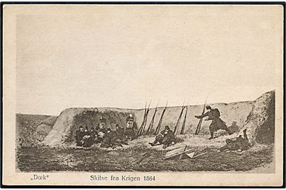 Dæk. Skitse fra Krigen 1864. Carl C. Biehl no. 3813. 