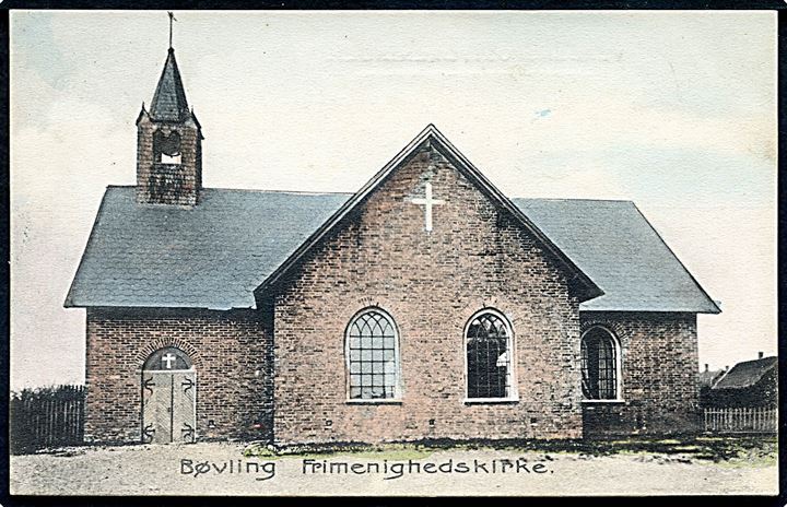 Bøvling Frimenighedskirke. Stenders no. 8747. 