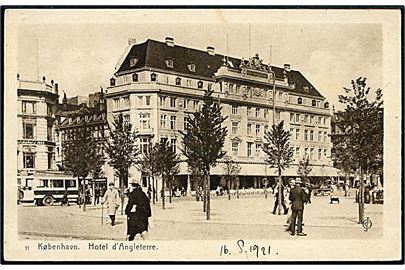 Købh., Hotel d'Angleterre. J. Chr. Olsen no. 11.