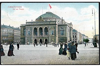 Købh., Kongens Nytorv med det kongelige theater. Stenders no. 36027.