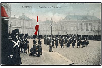 København. Amalienborg med Vagtparaden. U/no. 