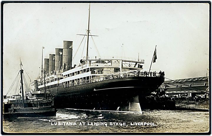 Lusitania, S/S, Cunard Line i Liverpool. 