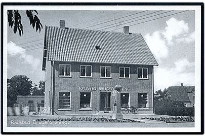 Radsted, brugsforening men benzinstander. Stenders no. 77749.