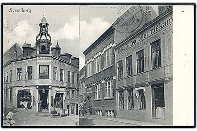 Svendborg, Møllergade 37 med J. N. Schmidt’s Manufaktur en gros. F. C. Madsen u/no. Kvalitet 8