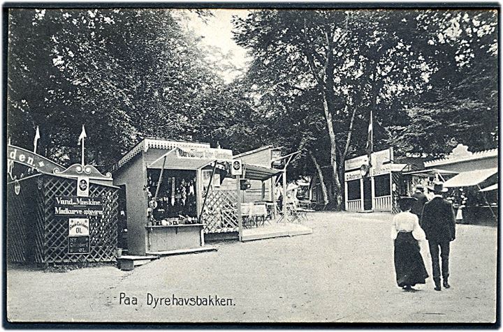 Klampenborg, Dyrehavsbakken med forlystelser. Stenders no. 3783.