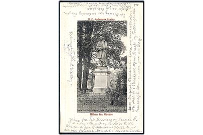 Hilsen fra Odense. H. C. Andersens Statue. Ed. F. Ph. & Co. no. 652. 