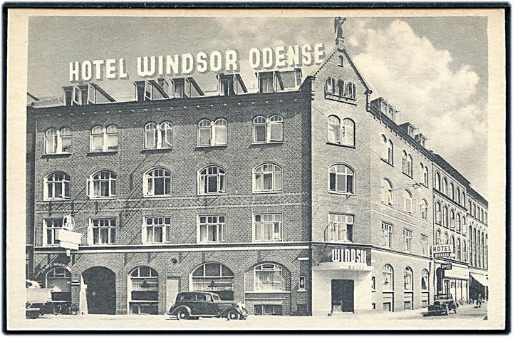 Reklamekort for Hotel Windsor, Odense. Stenders no. 79028.