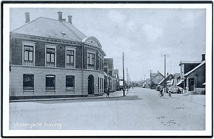 Auning, Vestergade. Stenders no. 75193.