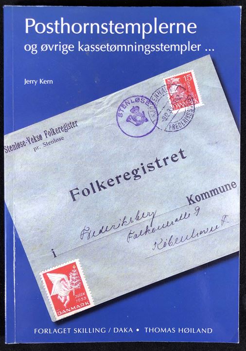 Posthornstemplerne og øvrige kassetømningsstempler af Jerry Kern. 150 sider håndbog og katalog som også omfatter skibspost, ladepost og togpost stemplerne. Næsten ubrugt eksempler.