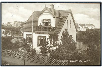 Villabyen ved ribe. A. Jæger's hus. C.K. Olesen u/no.