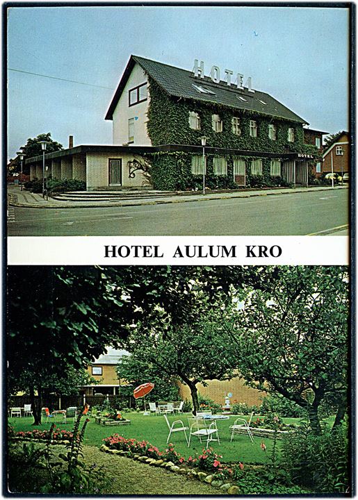 Aulum Hotel reklamekort. Dansk Foto-Reklame no. 3345.