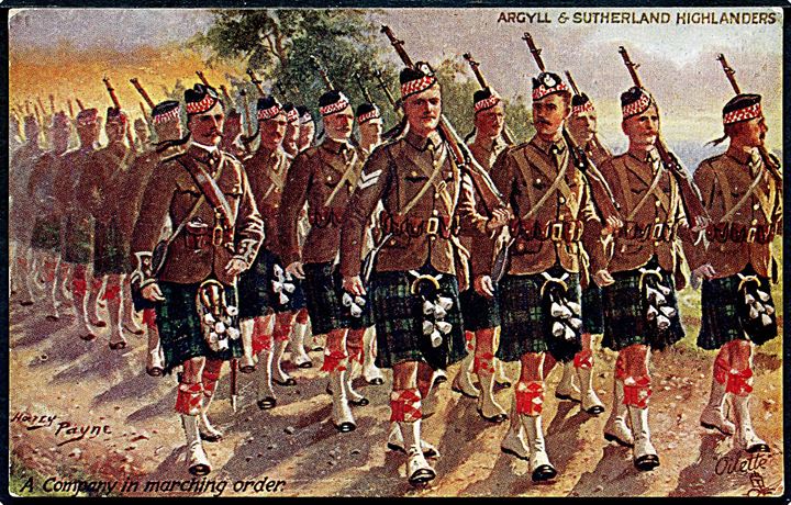 Harry Payne: Argyll & Sutherland Highlanders. Tuck & Sons no. 9937.