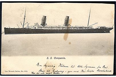 Campania, S/S, Cunard Line. The Wrench no. 3184. Dårligt skåret.