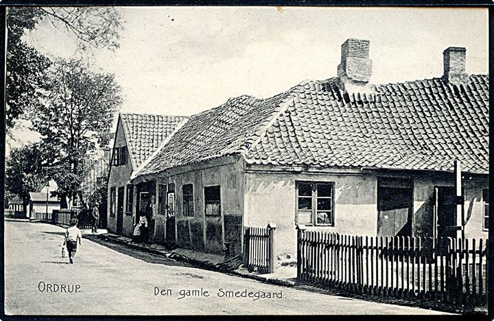 Ordrup, den gamle Smedegaard. Stenders no. 5978.