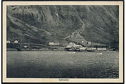 Sølbakki i Önundarfjordur med Hval station. A.G. Breidal no. I 97.