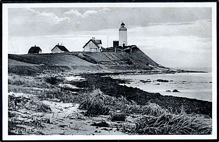 Sejerø fyr. Fotograf S. Bay, Asnæs. Stenders no. 67273.